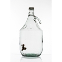 Demizson 5 literes csatos csapos üveg palack