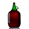 Demizson zöld 5l üveg palack